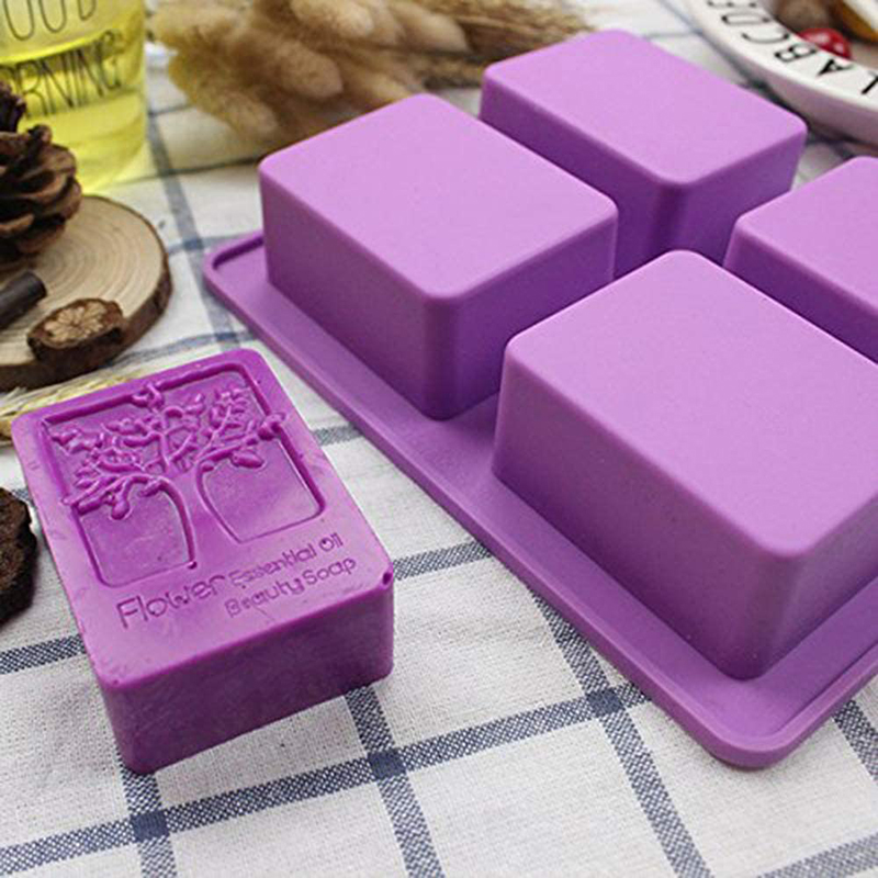 Soap Making Lye - Prostokątna silikonowa forma do mydła Drzewo